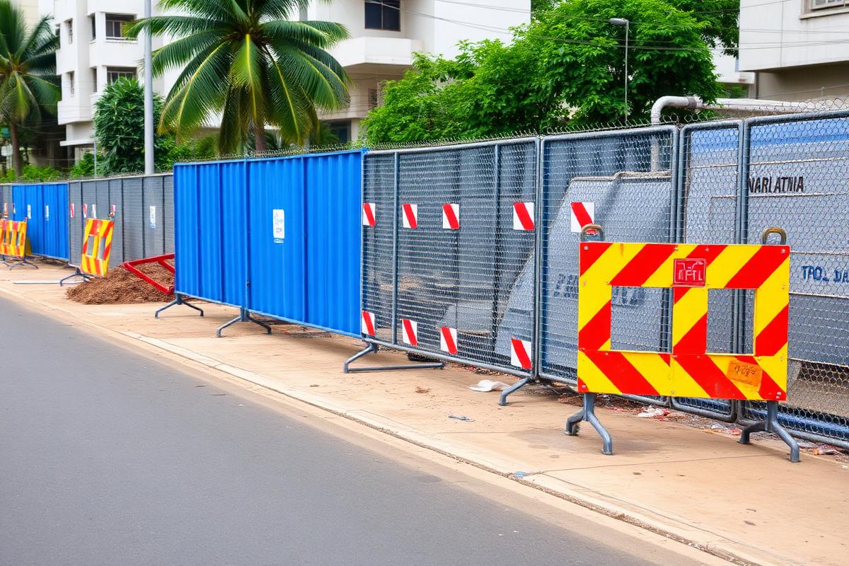 PPGI Sheet Site Barricading — 1.2 km — Site Barricading project in East Delhi